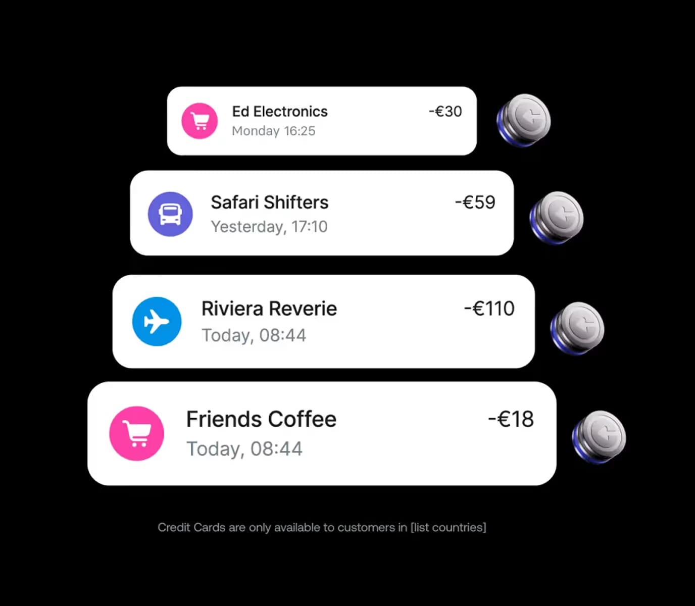 Revolut product launch screens