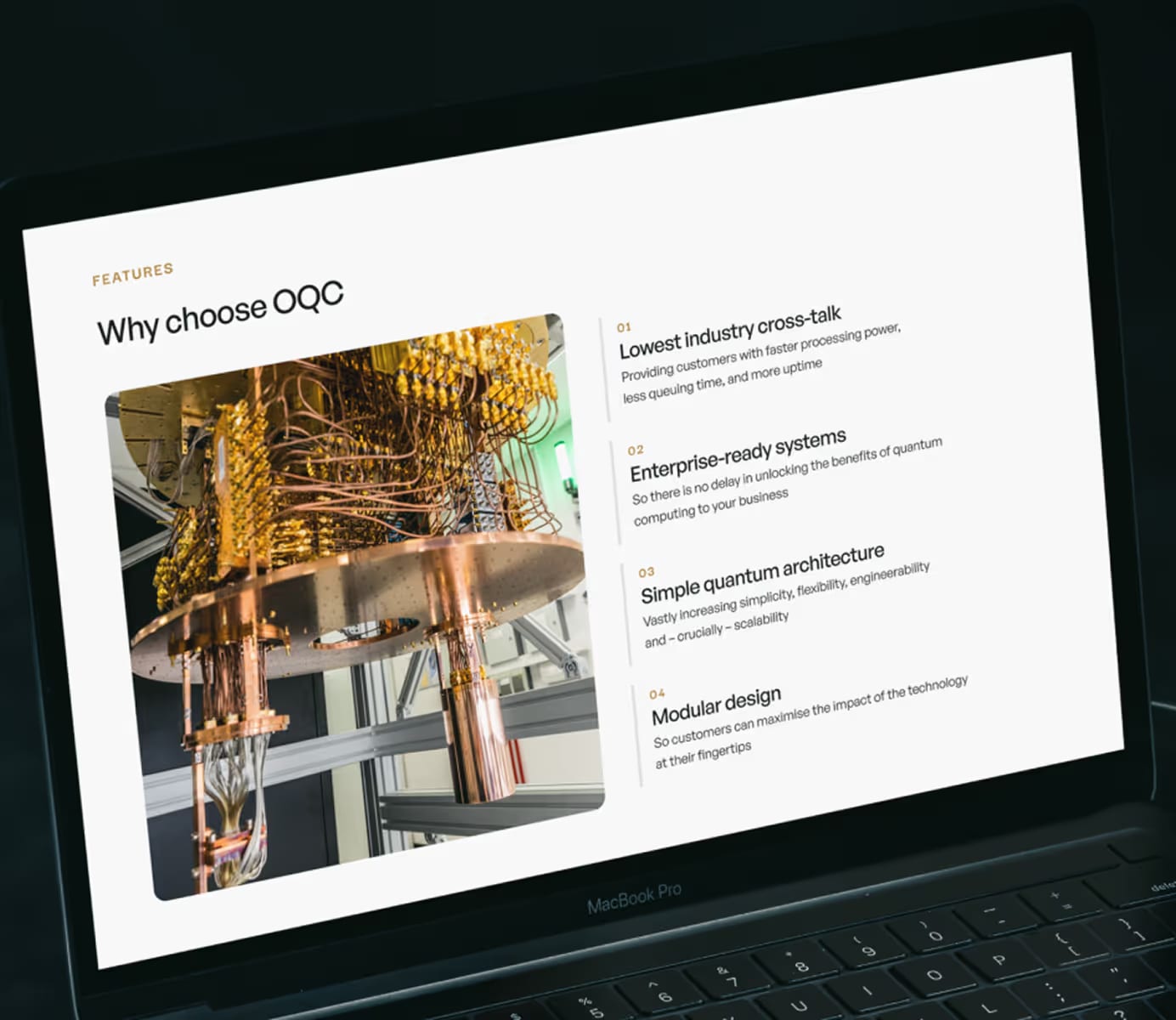 OQC product features page