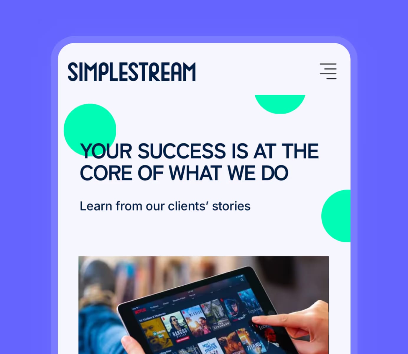 SimpleStream logotype and colour palette