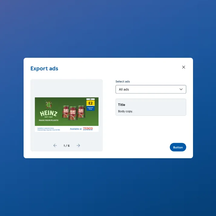 Tesco Retail Media onsite banner ad format