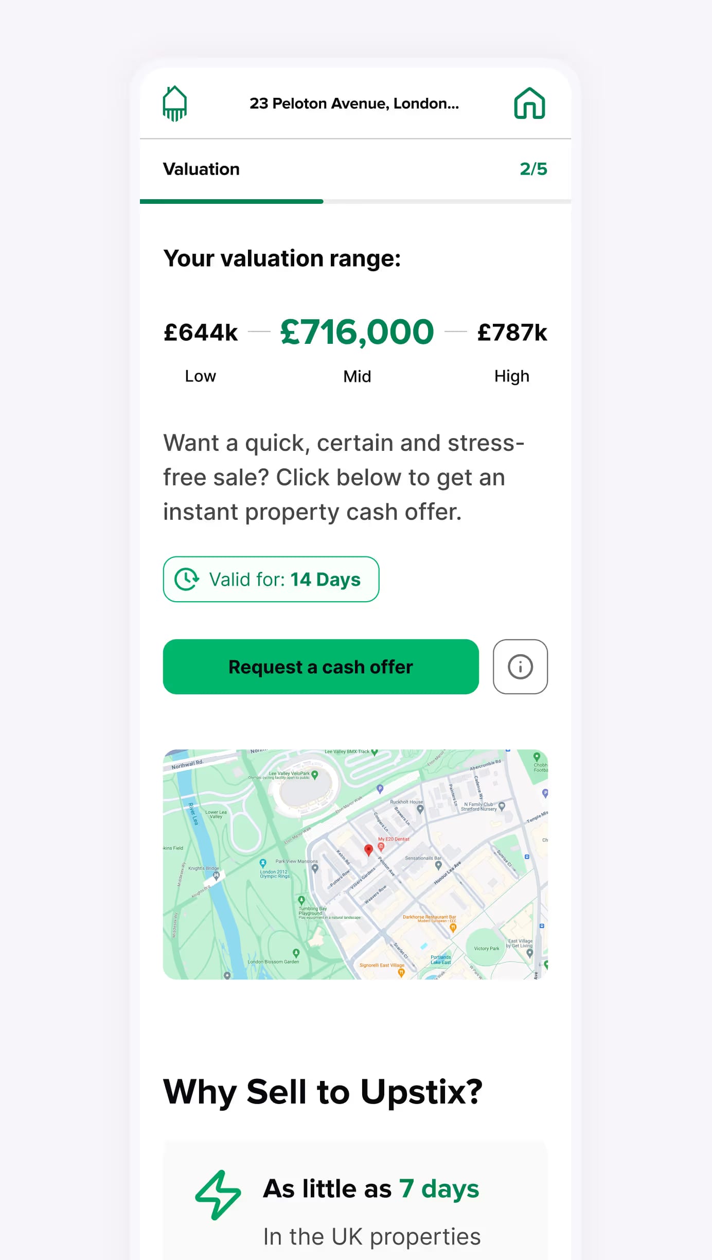 Upstix instant valuation flow