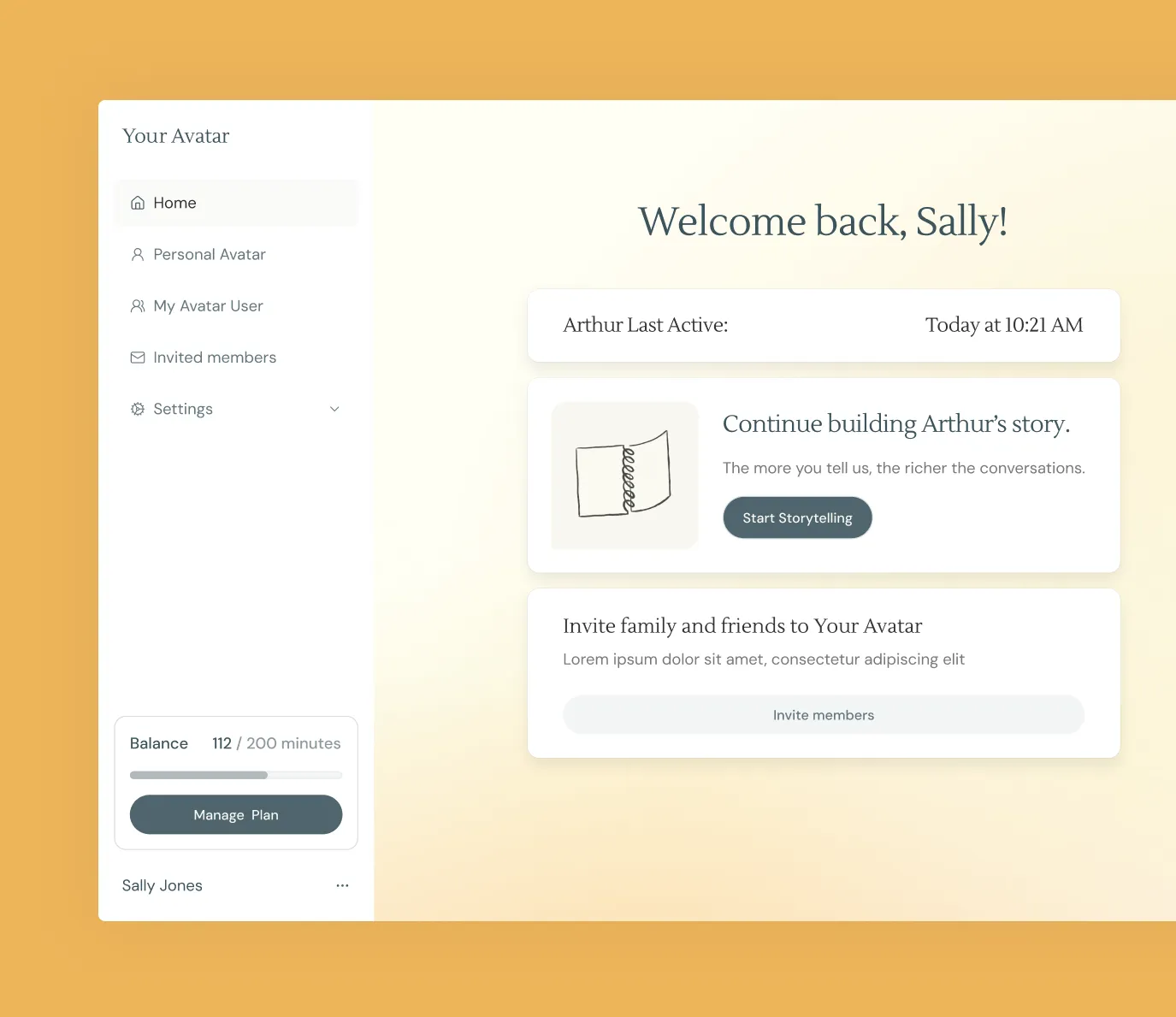Your Avatar family dashboard